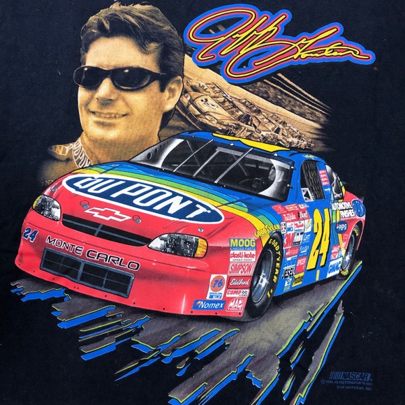 Jeff Gordon NASCAR 24 DuPont Monte Carlo Chase Authentics T Shirt Mens L 1998 - Picture 2 of 11